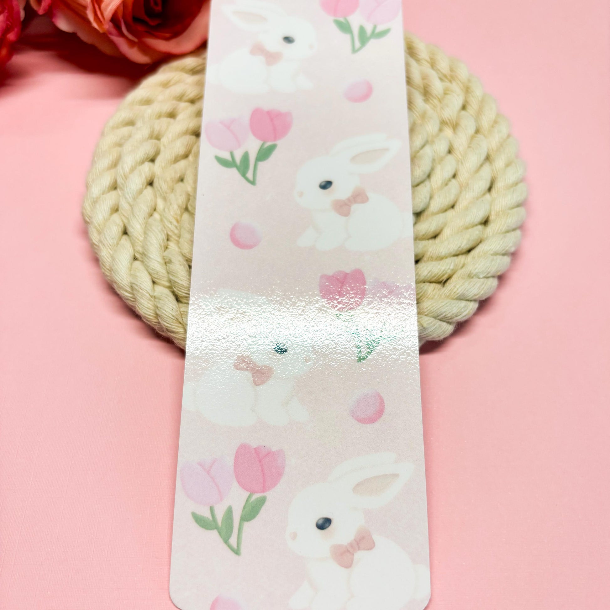 Coquette Rabbit Bookmark, Cute Girly Bookmark, Pink Bow Bookmark, Handmade Gifts for Book Lover, Booklover Bookworm Gift, Soft Girl Bookmark