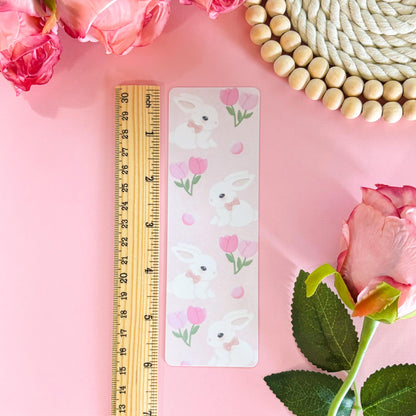 Coquette Rabbit Bookmark, Cute Girly Bookmark, Pink Bow Bookmark, Handmade Gifts for Book Lover, Booklover Bookworm Gift, Soft Girl Bookmark