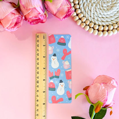 Holiday Gift Winter Bookmark, Cute Bookmark for Kids, Handmade Gift for Mom, Christmas Gift for Reader, Soft Girl Era Bookmark, Snow Day