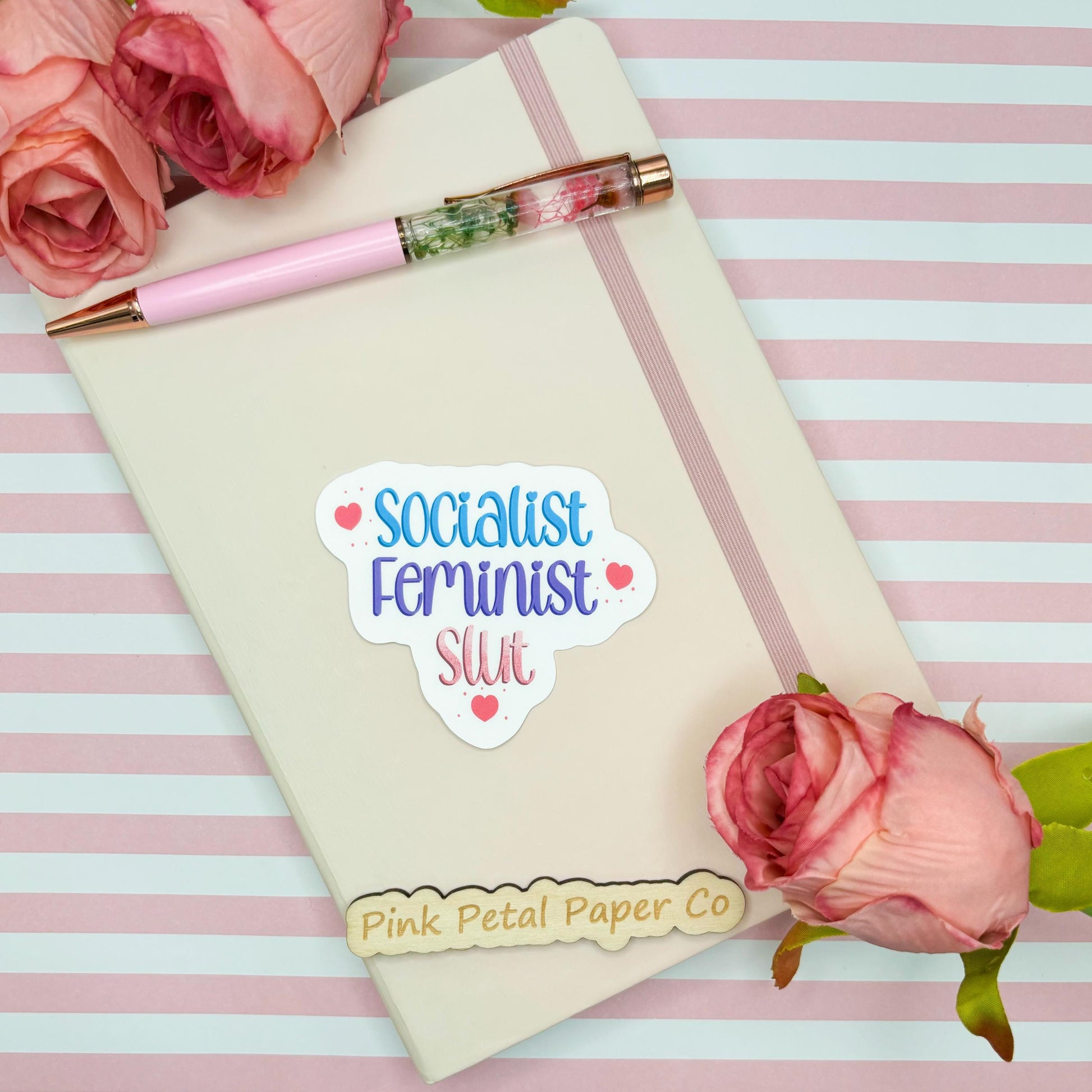 Socialist Feminist Sticker, Women's Rights Sticker, Pro Choice Sticker for Women, Political Sticker, Motivational Stickers, Laptop Sticker