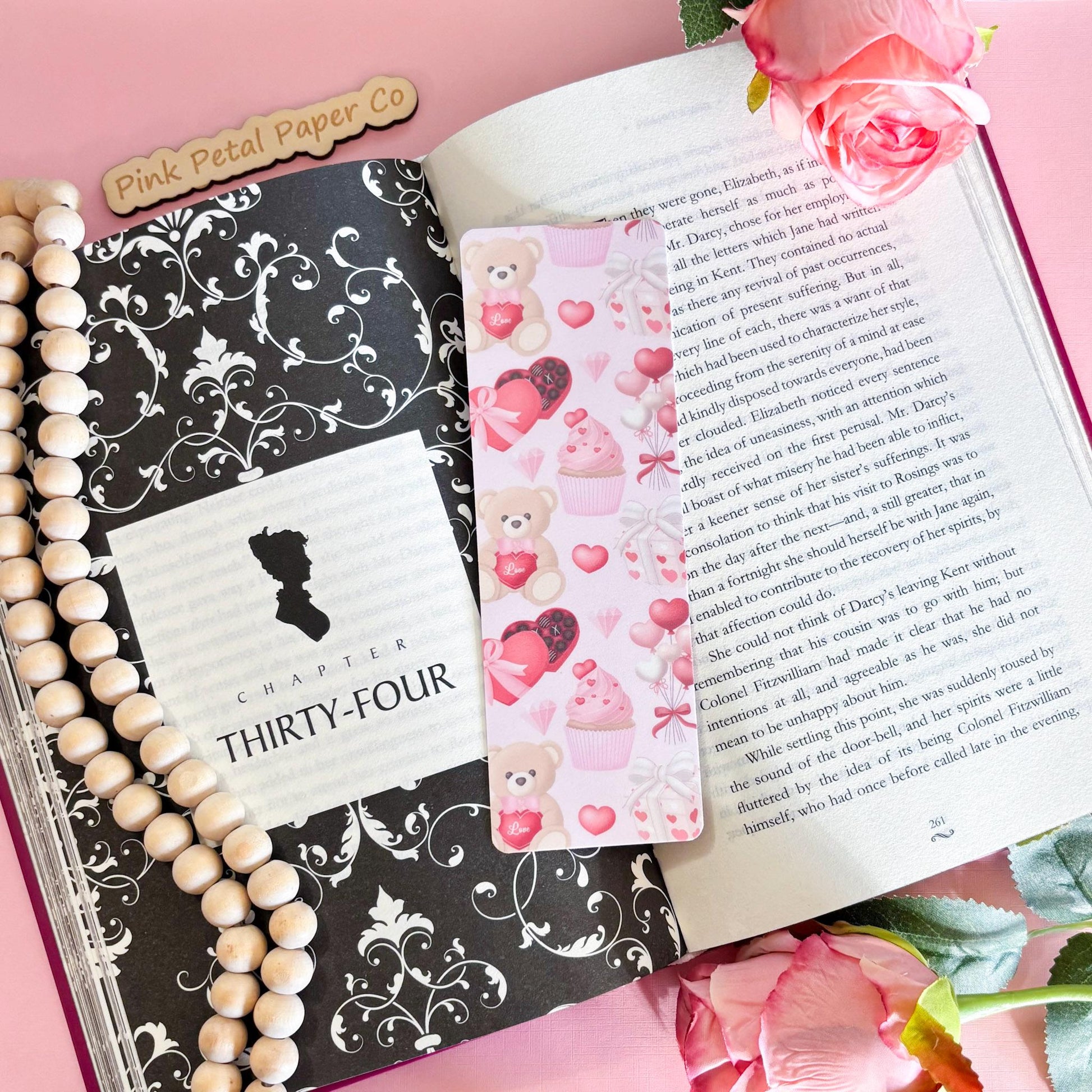 Valentine Coquette Bookmark Set, Girly Bookmark, Bows Bookmark, Handmade Gifts for Book Lovers, Booklover Romance Gifts, Soft Girl Bookmark