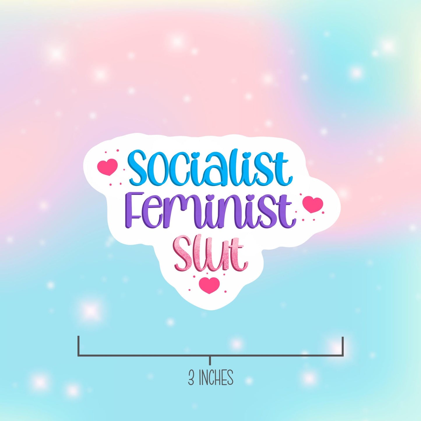 Socialist Feminist Sticker, Women's Rights Sticker, Pro Choice Sticker for Women, Political Sticker, Motivational Stickers, Laptop Sticker