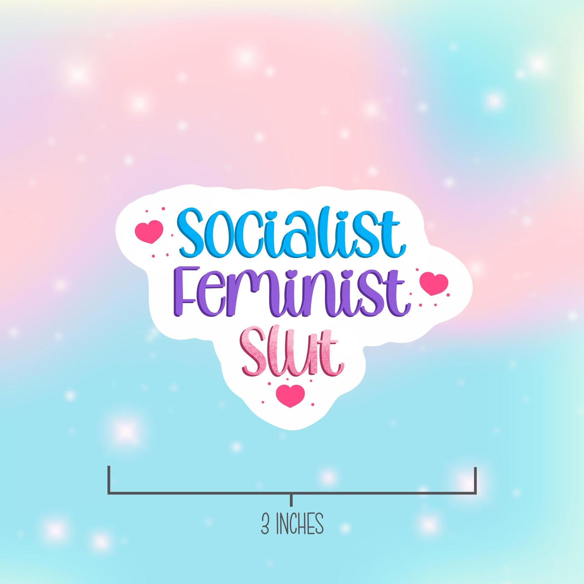 Socialist Feminist Sticker, Women's Rights Sticker, Pro Choice Sticker for Women, Political Sticker, Motivational Stickers, Laptop Sticker