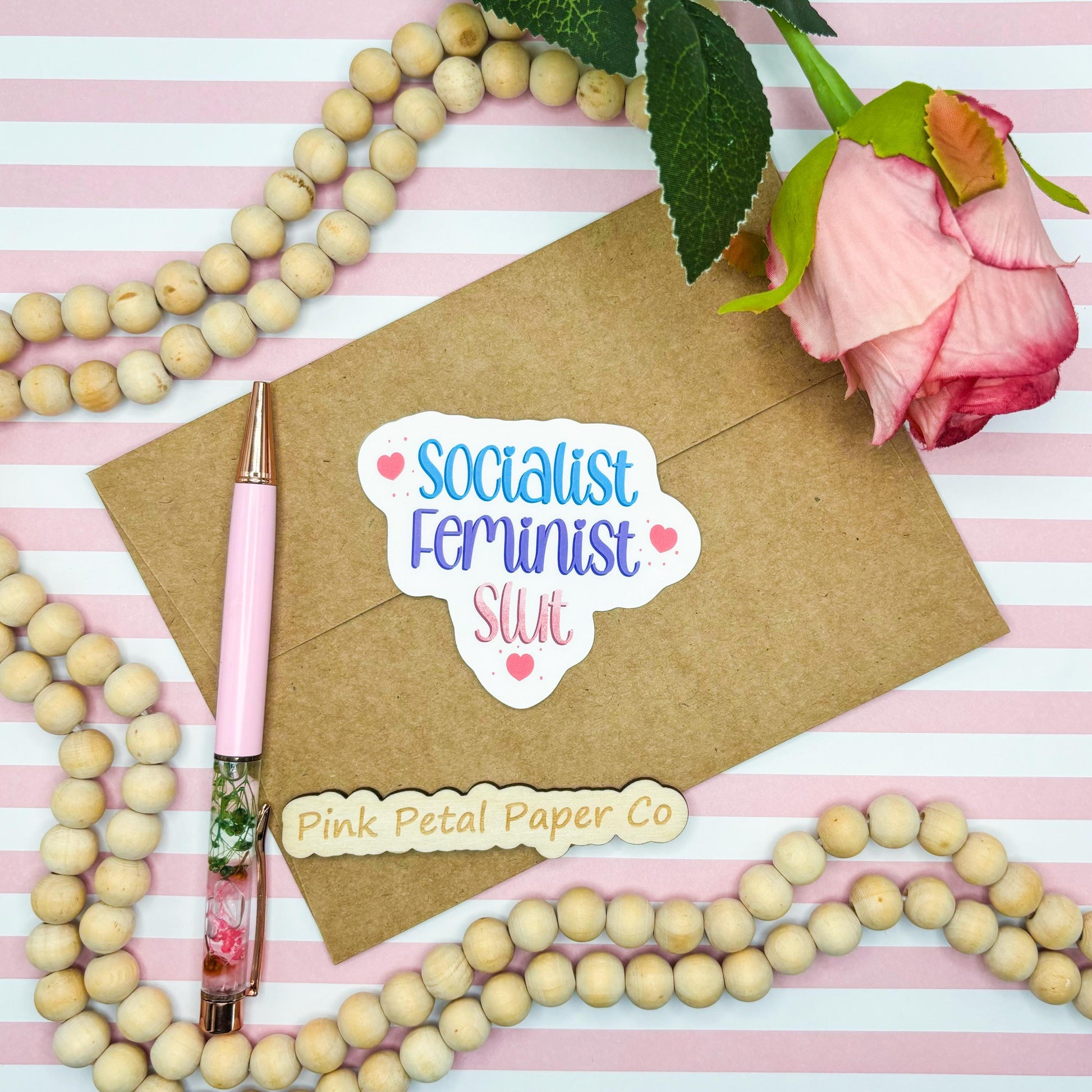 Socialist Feminist Sticker, Women's Rights Sticker, Pro Choice Sticker for Women, Political Sticker, Motivational Stickers, Laptop Sticker