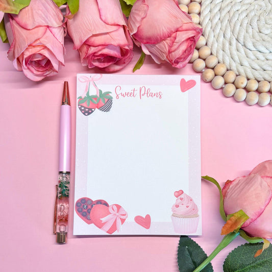 Coquette Valentine's Notepad, Valentine's Day Gift Notepad, Anniversary Gift Notepad, Pink Aesthetic Stationery for Journaling, To Do List