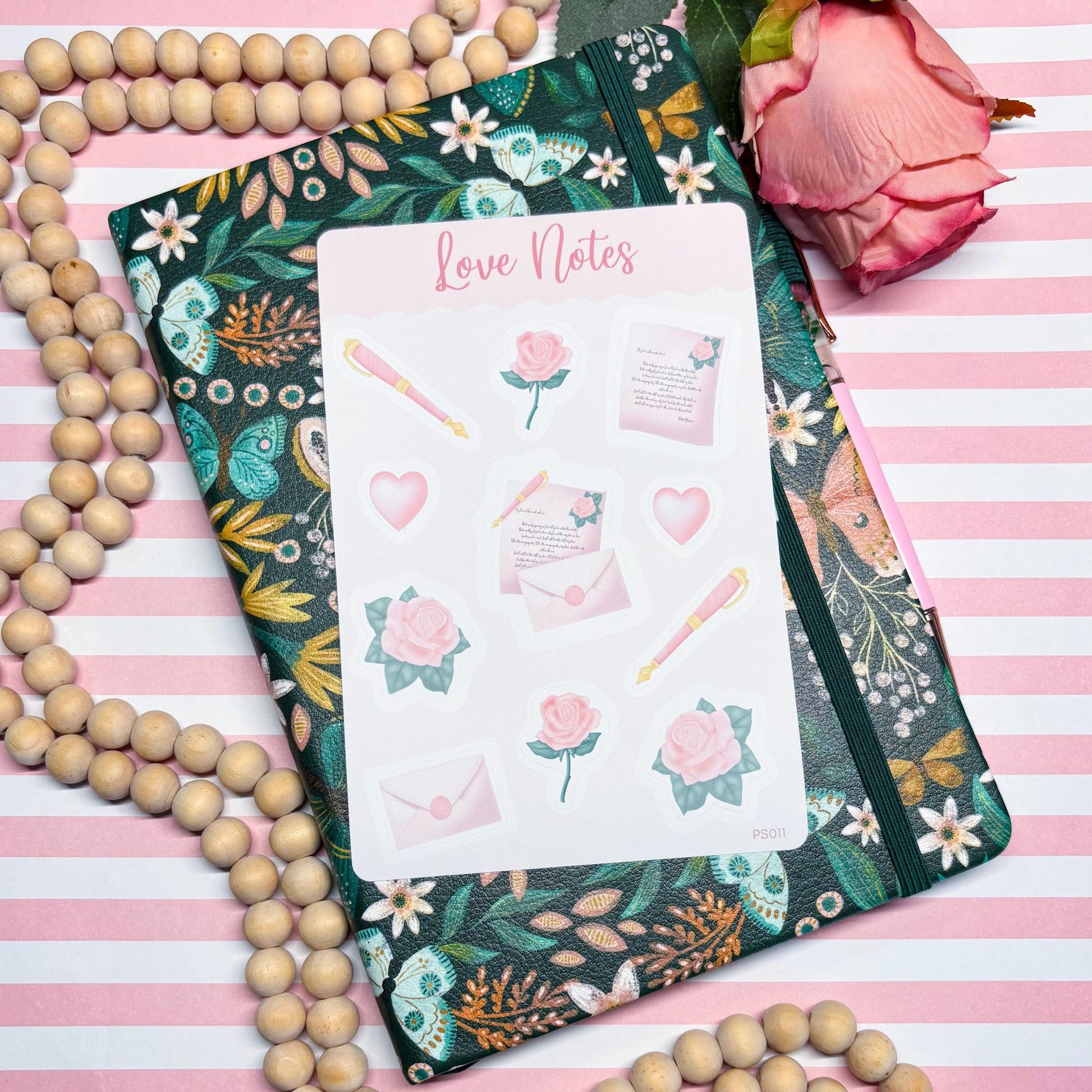 Love Letters Valentine's Day Planner Stickers, Romantic Planner Stickers, Pastel Daily Planner Sticker, Bullet Journal Stickers