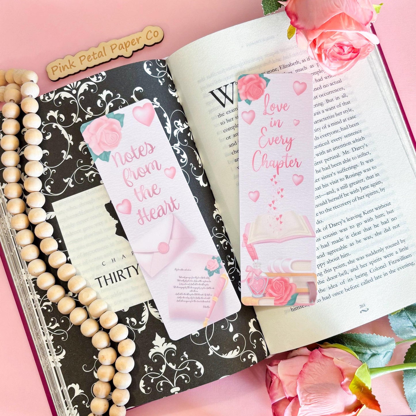 Valentine Coquette Bookmark Set, Girly Bookmark, Bows Bookmark, Handmade Gifts for Book Lovers, Booklover Romance Gifts, Soft Girl Bookmark