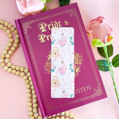 Valentine Coquette Bookmark Set, Girly Bookmark, Bows Bookmark, Handmade Gifts for Book Lovers, Booklover Romance Gifts, Soft Girl Bookmark