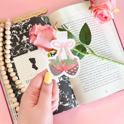 Coquette Valentine's Day Magnetic Bookmark, Stocking Stuffer, Reading Accessory, Handmade Gifts for Book Lovers, Soft Girl Bookmark