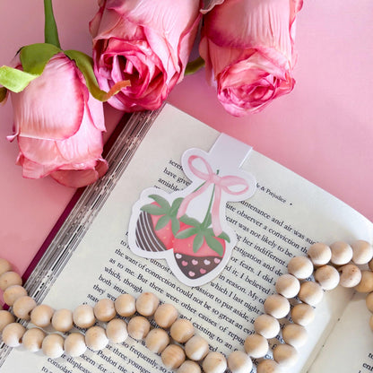 Coquette Valentine's Day Magnetic Bookmark, Stocking Stuffer, Reading Accessory, Handmade Gifts for Book Lovers, Soft Girl Bookmark